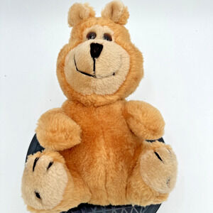 Vintage Kamar Plush Bear 10 Inch Stuffed Animal Orange EUC